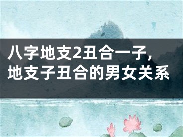 八字地支2丑合一子,地支子丑合的男女关系