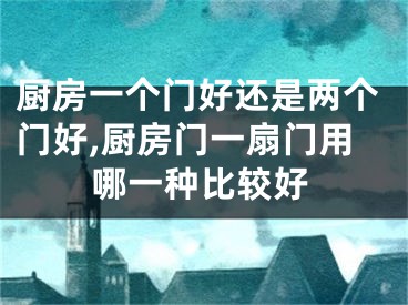 厨房一个门好还是两个门好,厨房门一扇门用哪一种比较好