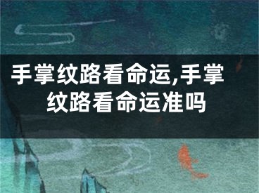 手掌纹路看命运,手掌纹路看命运准吗