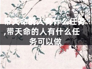 带天命的人有什么任务,带天命的人有什么任务可以做