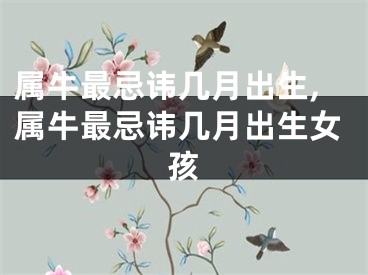 属牛最忌讳几月出生,属牛最忌讳几月出生女孩