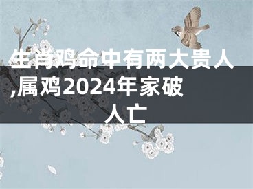 生肖鸡命中有两大贵人,属鸡2024年家破人亡