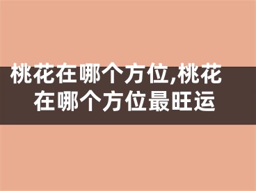 桃花在哪个方位,桃花在哪个方位最旺运