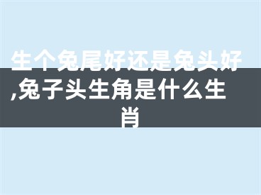 生个兔尾好还是兔头好,兔子头生角是什么生肖