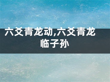 六爻青龙动,六爻青龙临子孙
