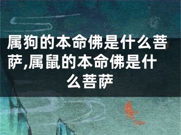 属狗的本命佛是什么菩萨,属鼠的本命佛是什么菩萨