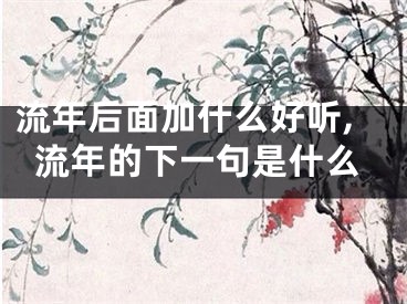 流年后面加什么好听,流年的下一句是什么