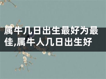 属牛几日出生最好为最佳,属牛人几日出生好