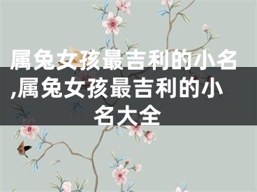 属兔女孩最吉利的小名,属兔女孩最吉利的小名大全