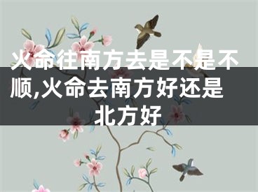 火命往南方去是不是不顺,火命去南方好还是北方好