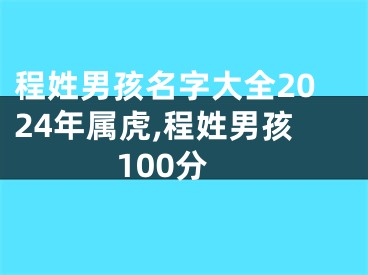 程姓男孩名字大全2024年属虎,程姓男孩100分