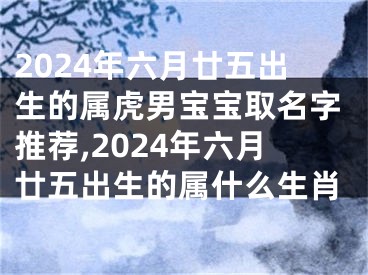 2024年六月廿五出生的属虎男宝宝取名字推荐,2024年六月廿五出生的属什么生肖