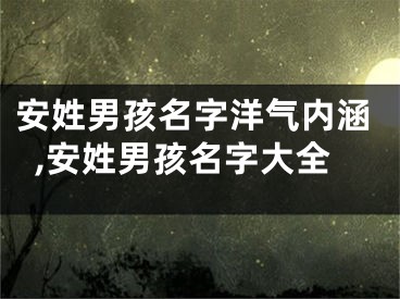 安姓男孩名字洋气内涵,安姓男孩名字大全