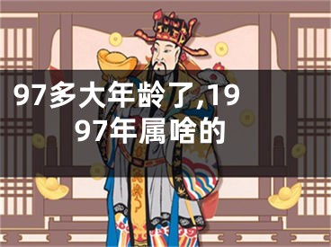 97多大年龄了,1997年属啥的