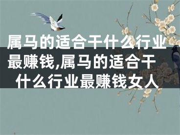 属马的适合干什么行业最赚钱,属马的适合干什么行业最赚钱女人