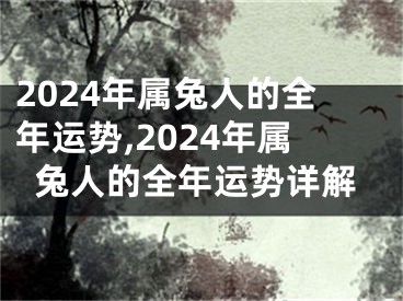 2024年属兔人的全年运势,2024年属兔人的全年运势详解