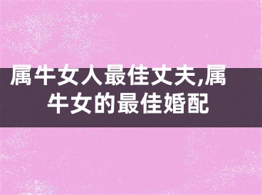 属牛女人最佳丈夫,属牛女的最佳婚配