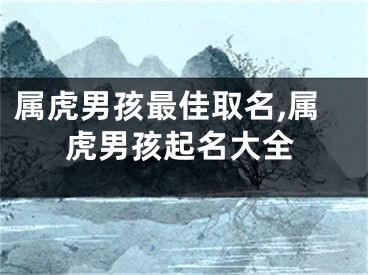 属虎男孩最佳取名,属虎男孩起名大全