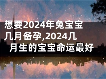 想要2024年兔宝宝几月备孕,2024几月生的宝宝命运最好