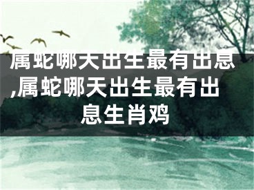 属蛇哪天出生最有出息,属蛇哪天出生最有出息生肖鸡