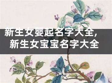 新生女婴起名字大全,新生女宝宝名字大全
