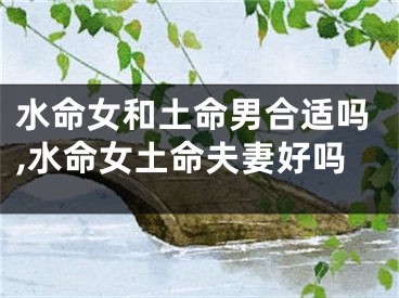 水命女和土命男合适吗,水命女土命夫妻好吗