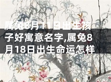 属兔8月11日出生孩子好寓意名字,属兔8月18日出生命运怎样