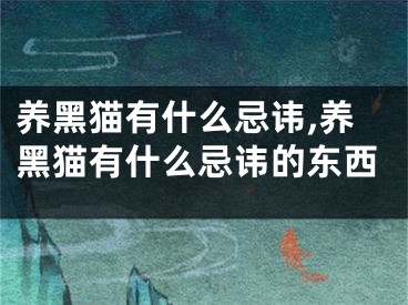养黑猫有什么忌讳,养黑猫有什么忌讳的东西
