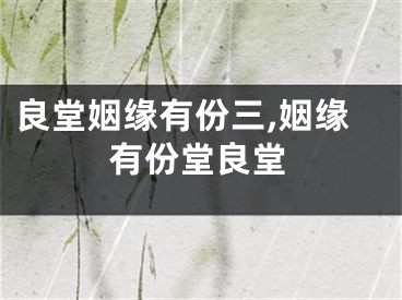 良堂姻缘有份三,姻缘有份堂良堂