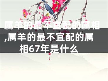 属羊的最不宜配的属相,属羊的最不宜配的属相67年是什么