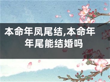 本命年凤尾结,本命年年尾能结婚吗
