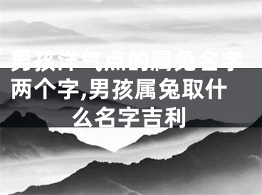 男孩洋气点的属兔名字两个字,男孩属兔取什么名字吉利
