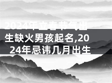 2024年立春节气出生缺火男孩起名,2024年忌讳几月出生