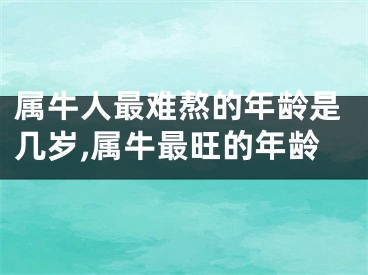 属牛人最难熬的年龄是几岁,属牛最旺的年龄