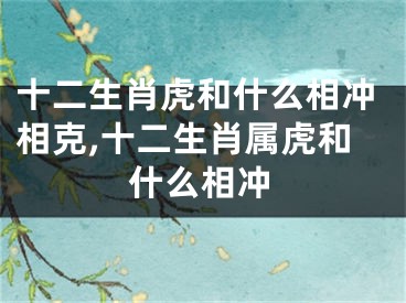 十二生肖虎和什么相冲相克,十二生肖属虎和什么相冲
