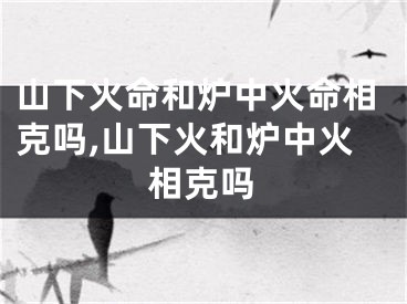 山下火命和炉中火命相克吗,山下火和炉中火相克吗