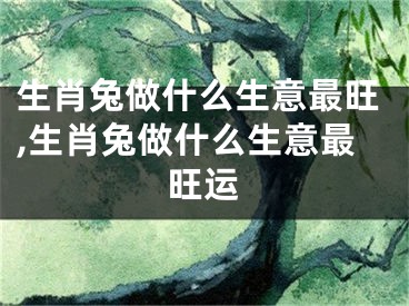 生肖兔做什么生意最旺,生肖兔做什么生意最旺运