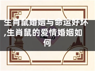 生肖鼠婚姻与命运好坏,生肖鼠的爱情婚姻如何