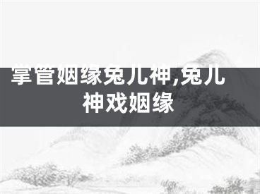 掌管姻缘兔儿神,兔儿神戏姻缘