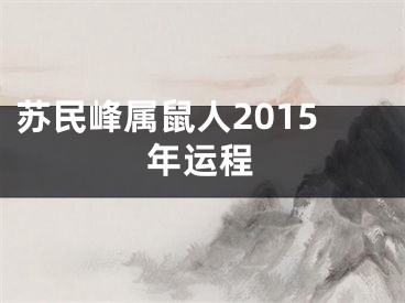 苏民峰属鼠人2015年运程
