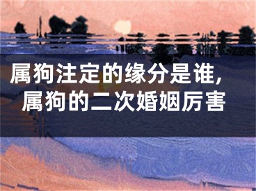 属狗注定的缘分是谁,属狗的二次婚姻厉害