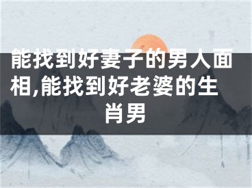 能找到好妻子的男人面相,能找到好老婆的生肖男