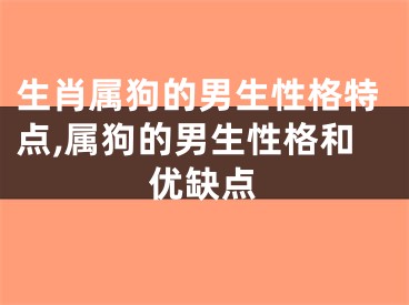 生肖属狗的男生性格特点,属狗的男生性格和优缺点