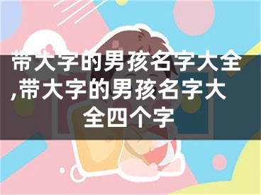带大字的男孩名字大全,带大字的男孩名字大全四个字