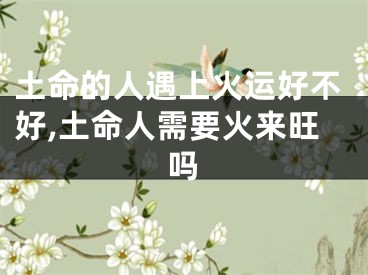 土命的人遇上火运好不好,土命人需要火来旺吗
