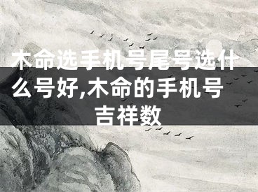 木命选手机号尾号选什么号好,木命的手机号吉祥数