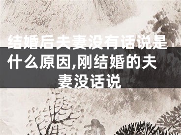 结婚后夫妻没有话说是什么原因,刚结婚的夫妻没话说