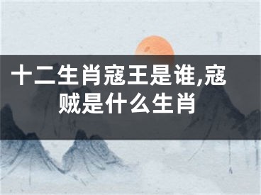 十二生肖寇王是谁,寇贼是什么生肖