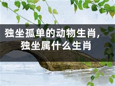 独坐孤单的动物生肖,独坐属什么生肖