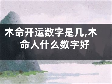 木命开运数字是几,木命人什么数字好